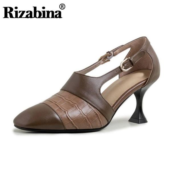 dress shoes rizabina women pumps fashion square toe genuine leather side buckle patchwork design footwear size 34-39, Black
dress shoes rizabina women pumps fashion square toe genuine leather side buckle patchwork design footwear size 34-39, Black