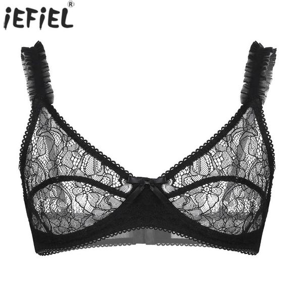 bras men sissy bra see through sheer floral lace gay bralette adjustable spaghetti straps wire-no padded male costume, Red;black
bras men sissy bra see through sheer floral lace gay bralette adjustable spaghetti straps wire-no padded male costume, Red;black
