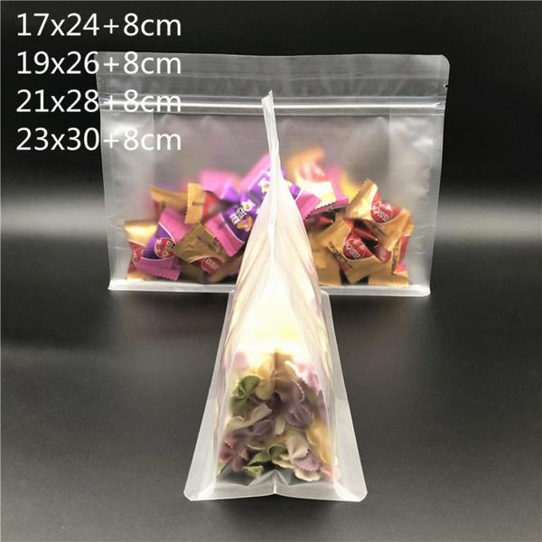 storage bags 50pcs self sealing zipper stand up bag wide mouth eight sides transparent frosted plastic packaging food self-sealing
storage bags 50pcs self sealing zipper stand up bag wide mouth eight sides transparent frosted plastic packaging food self-sealing