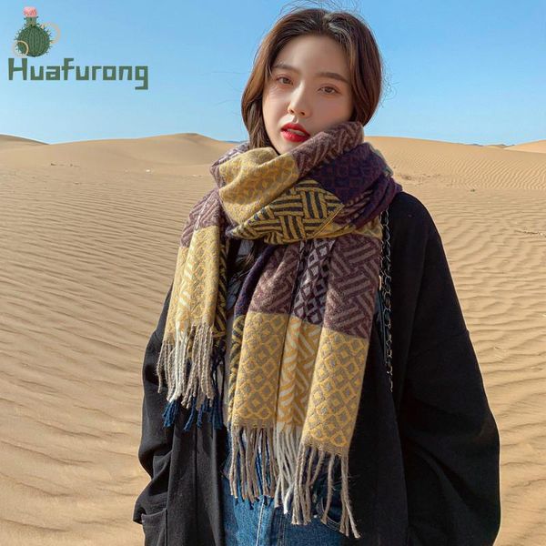 scarves autumn winter ins plaid scarf women thickened warmth tassel imitation sashmere color matching surround femail shawl girls, Blue;gray
scarves autumn winter ins plaid scarf women thickened warmth tassel imitation sashmere color matching surround femail shawl girls, Blue;gray