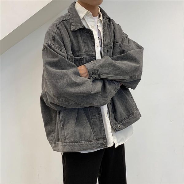 men's jackets 2021 korean men's loose denim jacket windbreaker version of harajuku hip-hop clothing streetwear, Black;brown
men's jackets 2021 korean men's loose denim jacket windbreaker version of harajuku hip-hop clothing streetwear, Black;brown