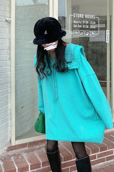 women's hoodies & sweatshirts 2021 lace stitching baby collar foreign style niche fashionable, age reducin, Black
women's hoodies & sweatshirts 2021 lace stitching baby collar foreign style niche fashionable, age reducin, Black