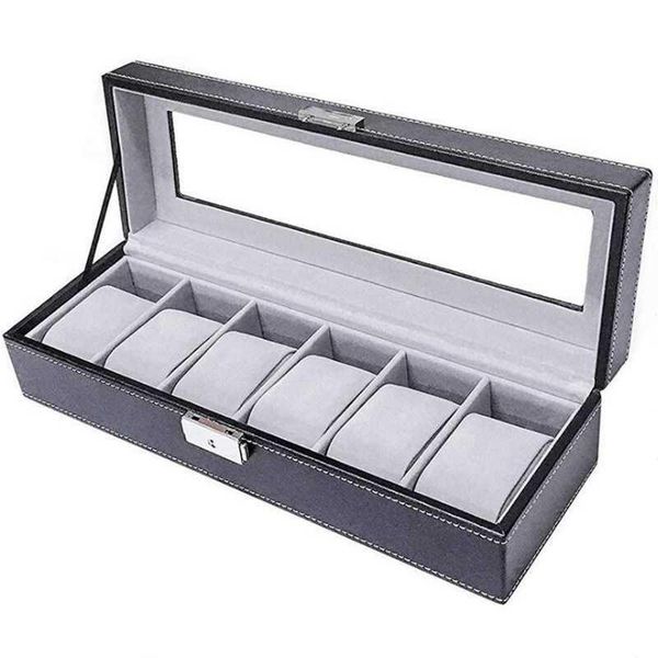 watch boxes & cases 6 leather grills of gray or beige inner box storage holder jewelry display gift, Black;blue
watch boxes & cases 6 leather grills of gray or beige inner box storage holder jewelry display gift, Black;blue
