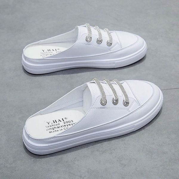 summer ladies closed-toed slippers fashion pu leather flat mid-heel lazy no heel students outdoor wear single shoes, Black
summer ladies closed-toed slippers fashion pu leather flat mid-heel lazy no heel students outdoor wear single shoes, Black