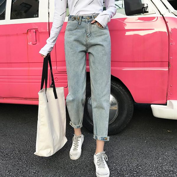 button high waist jeans woman vintage loose mom jean womens clothing plus size boyfriend for women fashion 2021 cotton women's, Blue
button high waist jeans woman vintage loose mom jean womens clothing plus size boyfriend for women fashion 2021 cotton women's, Blue