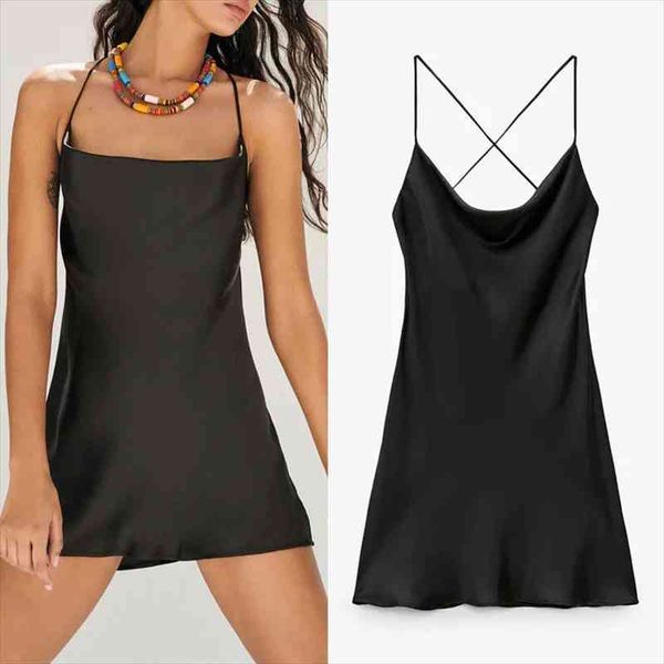 za black dress woman satin slip white mini summer dress women strap backless short dresses club night dresses, Black;gray
za black dress woman satin slip white mini summer dress women strap backless short dresses club night dresses, Black;gray