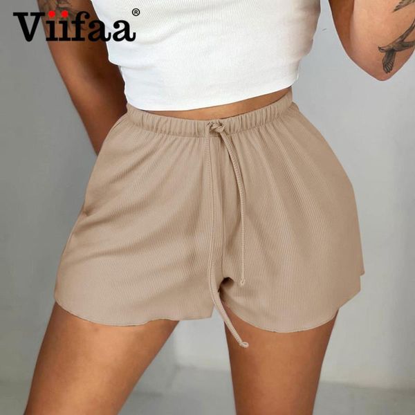 women's shorts viifaa drawstring high waist casual knit summer women clothing 2021 solid color fitness ladies mini, White;black
women's shorts viifaa drawstring high waist casual knit summer women clothing 2021 solid color fitness ladies mini, White;black