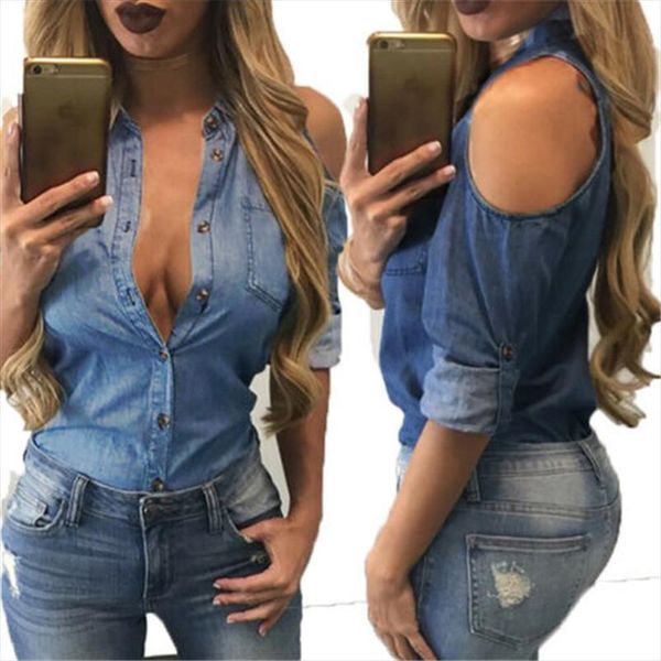 fashion elegant retro casual womens blouses blue jean soft denim long sleeve shirt blouse, White
fashion elegant retro casual womens blouses blue jean soft denim long sleeve shirt blouse, White