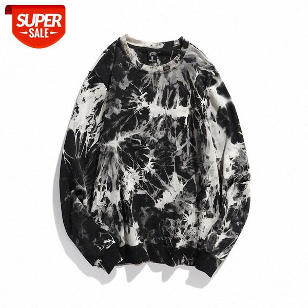 european and american tie-dye color terry thin round neck sweater women #ks1f, Black
european and american tie-dye color terry thin round neck sweater women #ks1f, Black