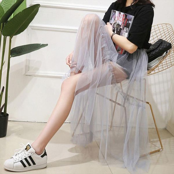 gauze summer mesh women skirts a line elastic casual empire womens high waist faldas mujer moda, Black
gauze summer mesh women skirts a line elastic casual empire womens high waist faldas mujer moda, Black