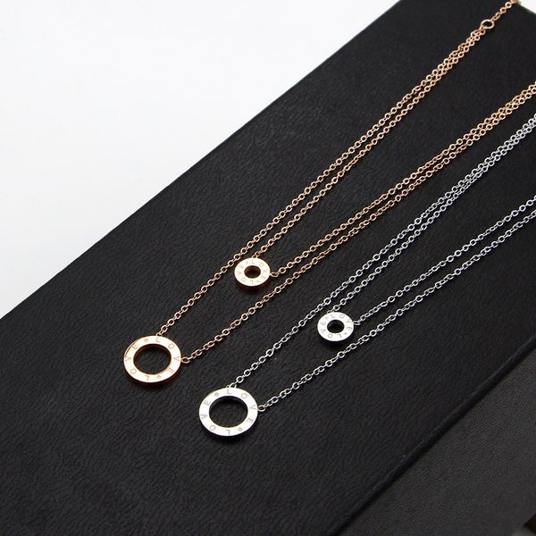x5-102-2 fashion double layer love big small circle rose gold necklace japanese and korean fashionable women's titanium steel short, Silver
x5-102-2 fashion double layer love big small circle rose gold necklace japanese and korean fashionable women's titanium steel short, Silver