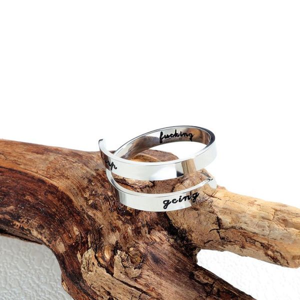 cluster rings fashionable personality frosted titanium steel men's ring adjustable opening letters simple jewelry, Golden;silver
cluster rings fashionable personality frosted titanium steel men's ring adjustable opening letters simple jewelry, Golden;silver