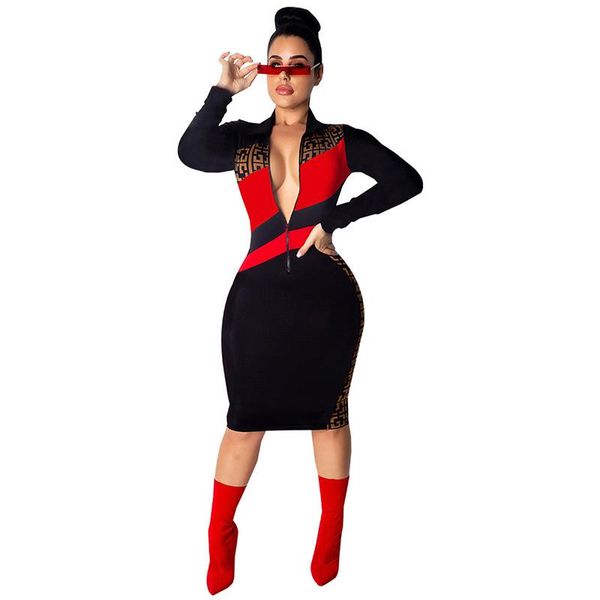 casual dresses 2021 women print splicing dress long sleeve stand neck front zipper slim bodycon moto biker midi vestidos, Black;gray
casual dresses 2021 women print splicing dress long sleeve stand neck front zipper slim bodycon moto biker midi vestidos, Black;gray