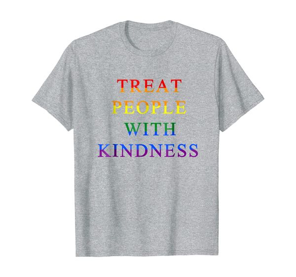 treat people with kindness lgbt pride t-shirt, White;black