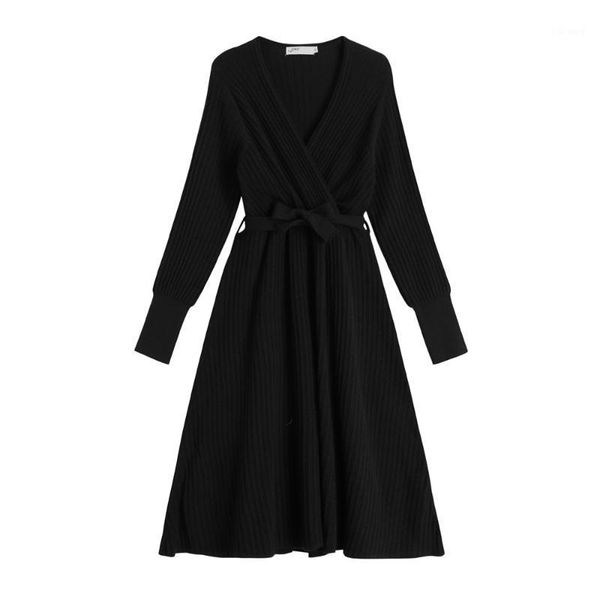 casual dresses knitted dress v-neck long-sleeve sash knee length balck solid wrap winter fall autumn puff sleeve chic elegant, Black;gray
casual dresses knitted dress v-neck long-sleeve sash knee length balck solid wrap winter fall autumn puff sleeve chic elegant, Black;gray
