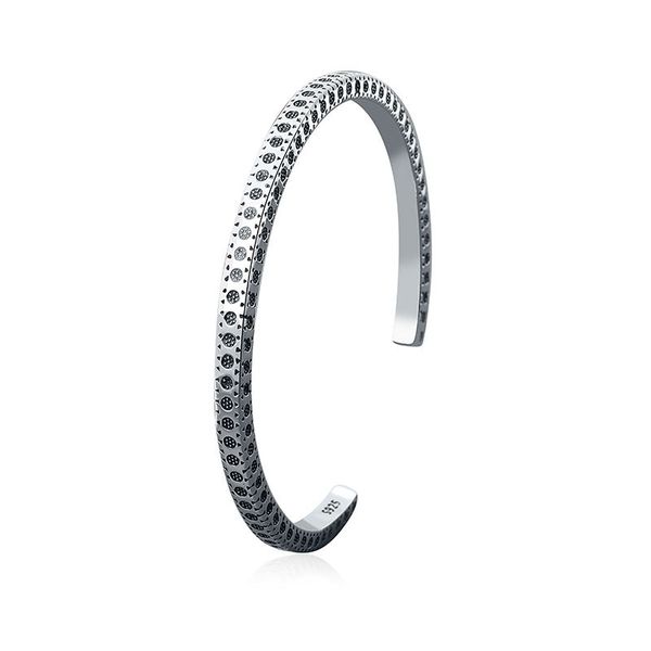 2022 sterling silver vintage cuff charm bracelets ladies mens fashion elegant jewelry fashion accessories, Black
2022 sterling silver vintage cuff charm bracelets ladies mens fashion elegant jewelry fashion accessories, Black