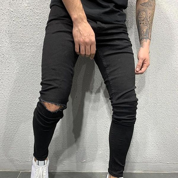 men's pants vintage fashion men jeans retro black blue slim fit ripped elastic cotton hip hop designer destroyed denim
men's pants vintage fashion men jeans retro black blue slim fit ripped elastic cotton hip hop designer destroyed denim