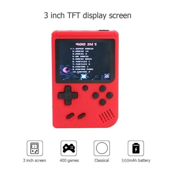 retro handheld 400 nostalgia 3 inch color screen 8 bit pocket player portable for kids players game
retro handheld 400 nostalgia 3 inch color screen 8 bit pocket player portable for kids players game