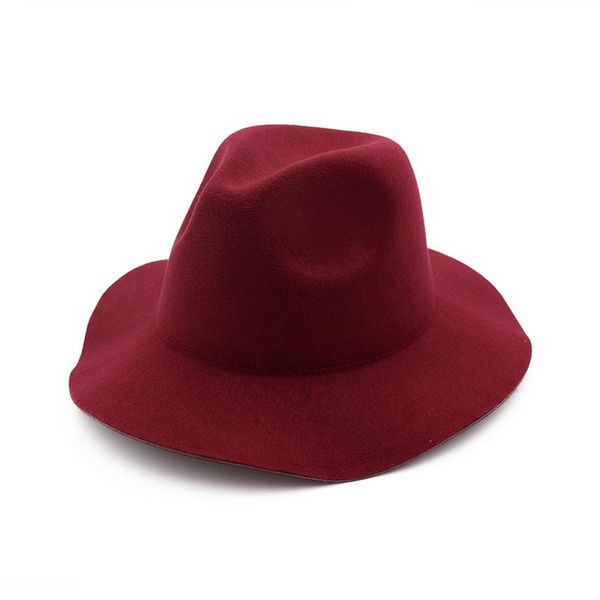 wide brim hats autumn winter solid color women wool felt jazz hat large trilby fedora party formal for ladies, Blue;gray
wide brim hats autumn winter solid color women wool felt jazz hat large trilby fedora party formal for ladies, Blue;gray