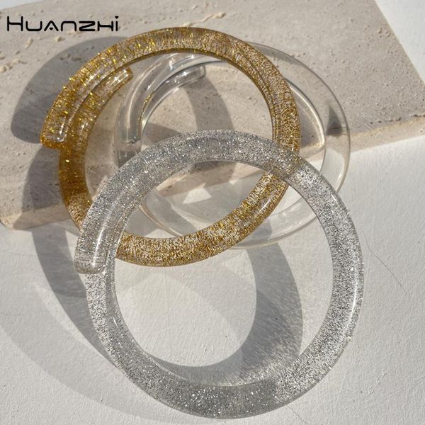 bangle huanzhi 2021 acrylic resin transparent geometric irregular glitter bracelet for women girls jewelery, Black
bangle huanzhi 2021 acrylic resin transparent geometric irregular glitter bracelet for women girls jewelery, Black