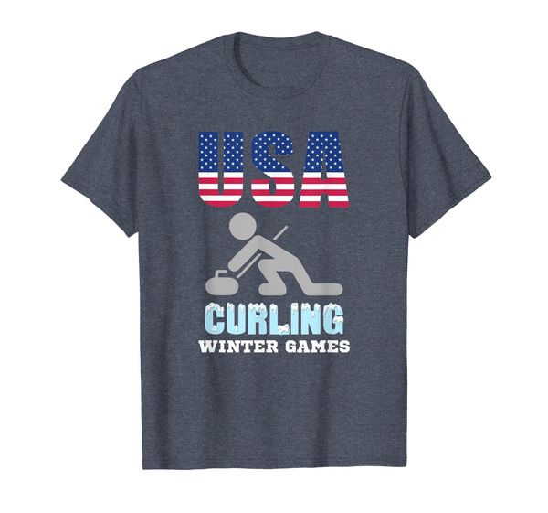 curling 2018 winter sports games chess on ice gift t-shirt, White;black 
curling 2018 winter sports games chess on ice gift t-shirt, White;black