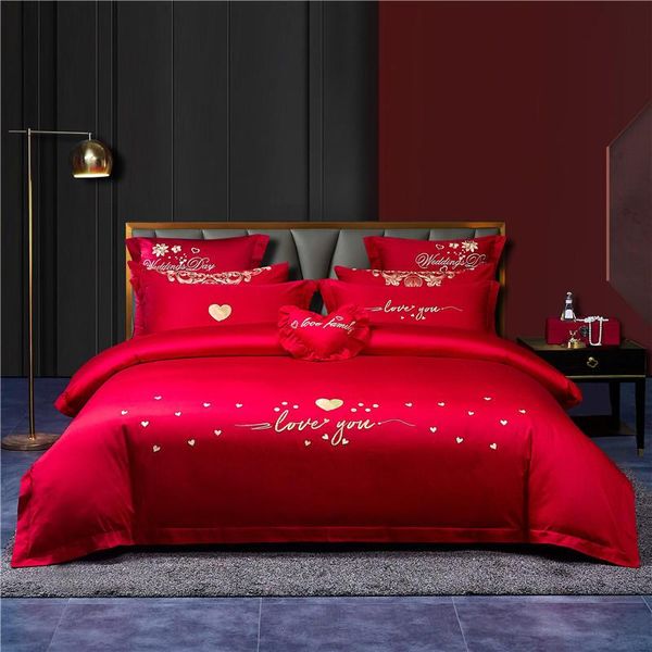 bedding sets high density cotton series wedding embroidery set classic love you duvet cover red bed sheet 1.5/1.8/2.0m
bedding sets high density cotton series wedding embroidery set classic love you duvet cover red bed sheet 1.5/1.8/2.0m