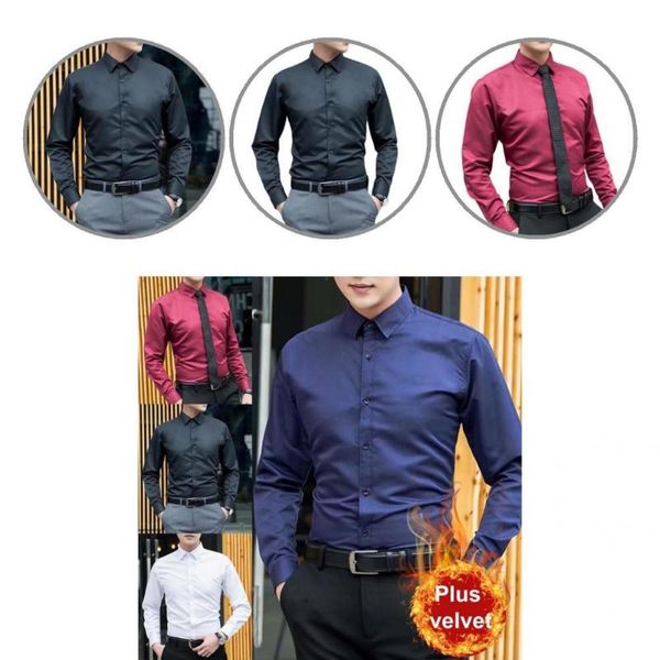 men's casual shirts great winter shirt thermal autumn buttons cuff business thick lapel men, White;black
men's casual shirts great winter shirt thermal autumn buttons cuff business thick lapel men, White;black