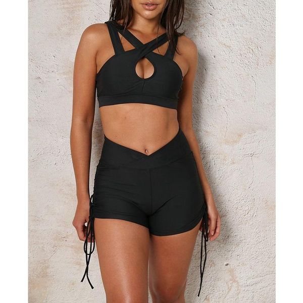 black pink two piece set summer short sets clothes women sleeveless backless crop and pants lace up bodycon tracksuit outfit women's, White
black pink two piece set summer short sets clothes women sleeveless backless crop and pants lace up bodycon tracksuit outfit women's, White