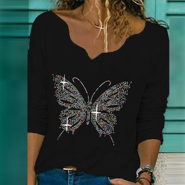 fashion printed casual t-shirt women sequin patchwork v-neck daily spring summer loose long sleeve t-shirts black women's, White
fashion printed casual t-shirt women sequin patchwork v-neck daily spring summer loose long sleeve t-shirts black women's, White