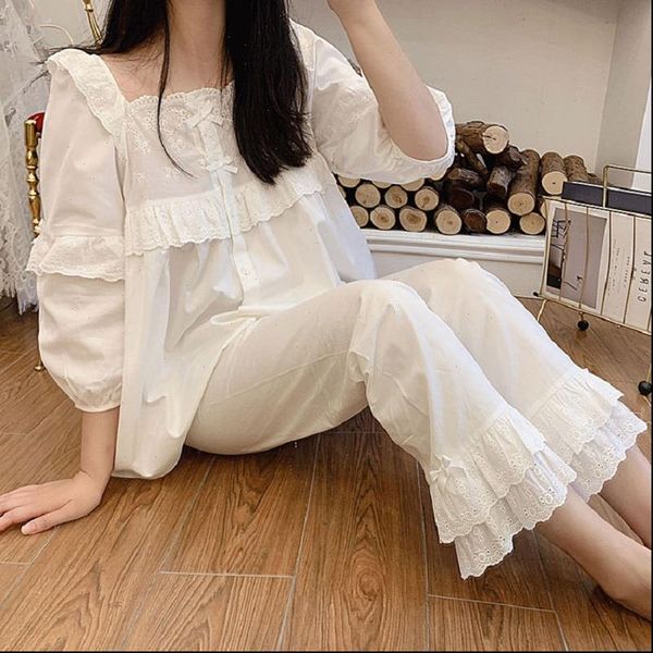autumn pure cotton womens sleepwears long sleeve pajamas loose suits royal home wear plus size, Black;red
autumn pure cotton womens sleepwears long sleeve pajamas loose suits royal home wear plus size, Black;red