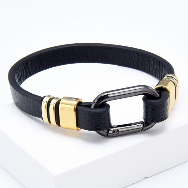 charm bracelets black genuine leather geometric metal spring buckle women bangles zinc alloy fashion jewelry accessories, Golden;silver
charm bracelets black genuine leather geometric metal spring buckle women bangles zinc alloy fashion jewelry accessories, Golden;silver