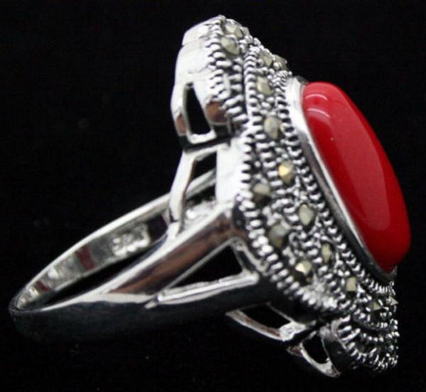 cluster rings 24*16mm vintage 925 silver oval red coral marcasite ring size 7/8/9/10, Golden;silver
cluster rings 24*16mm vintage 925 silver oval red coral marcasite ring size 7/8/9/10, Golden;silver