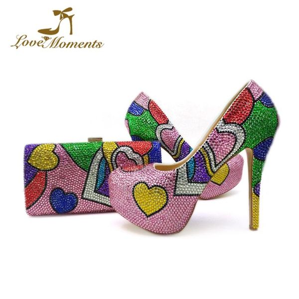 dress shoes beautiful pink rhinestone ceremony high heels mix purple green blue crystal wedding party with matching bag pumps, Black
dress shoes beautiful pink rhinestone ceremony high heels mix purple green blue crystal wedding party with matching bag pumps, Black