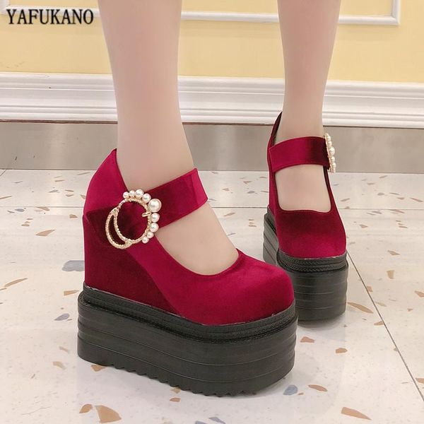 dress shoes 14cm super high heels shallow mouth round toe platform women within increase party wedges pumps, Black
dress shoes 14cm super high heels shallow mouth round toe platform women within increase party wedges pumps, Black