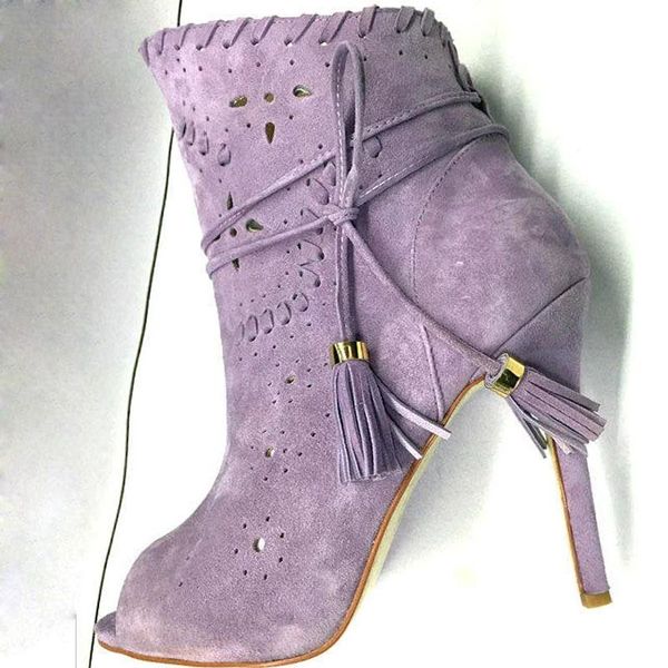 boots ladies suede floral carved out peep toe ankle stiletto high heel female gladiator tassel bandage bottines woman, Black
boots ladies suede floral carved out peep toe ankle stiletto high heel female gladiator tassel bandage bottines woman, Black