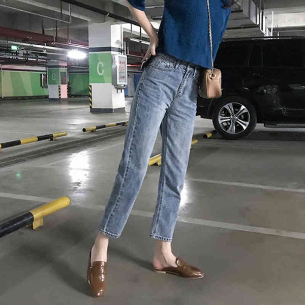 spring korea fashion woman high waist drop all combined casual cotton denim vintage straight jeans superior quality s392, Blue
spring korea fashion woman high waist drop all combined casual cotton denim vintage straight jeans superior quality s392, Blue