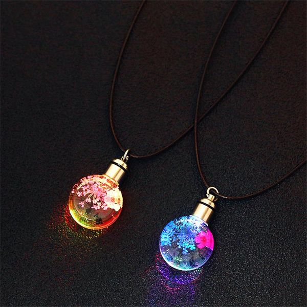 pendant necklaces 1pc trendy dried flowers necklace led luminous flower for women charm crystal glass ball party wedding jewelry, Silver
pendant necklaces 1pc trendy dried flowers necklace led luminous flower for women charm crystal glass ball party wedding jewelry, Silver
