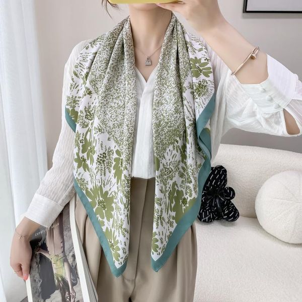 scarves 90cm*90cm spring women scarf quality shawl silk fashion headscarf beach sunscreen bag square luxury, Blue;gray
scarves 90cm*90cm spring women scarf quality shawl silk fashion headscarf beach sunscreen bag square luxury, Blue;gray