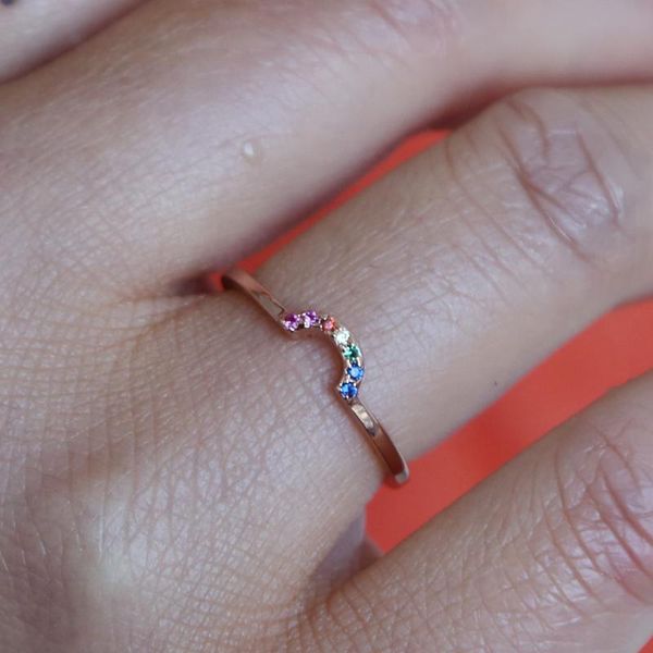 wedding rings adroable rainbow bridge for women girls lovely present engagement ring jewelry coloful cz brincos nice couple, Slivery;golden
wedding rings adroable rainbow bridge for women girls lovely present engagement ring jewelry coloful cz brincos nice couple, Slivery;golden