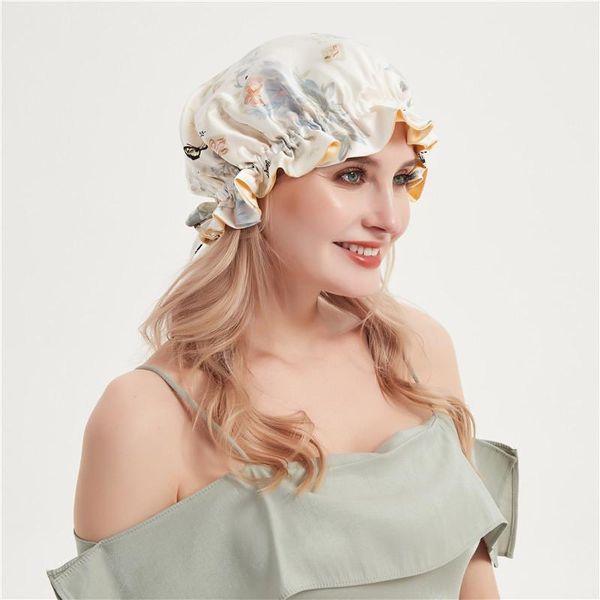 beanie/skull caps double layer mulberry silk sleep cap for women girls elastic bonnet hat fashion night hair wrap, Blue;gray
beanie/skull caps double layer mulberry silk sleep cap for women girls elastic bonnet hat fashion night hair wrap, Blue;gray