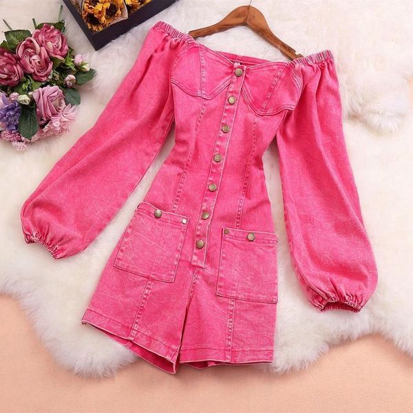 fashion korean single breasted women jumpsuit playsuits vintage pockets slash neck off shoulder jumpsuits puff sleeve bodysuits, Black;white
fashion korean single breasted women jumpsuit playsuits vintage pockets slash neck off shoulder jumpsuits puff sleeve bodysuits, Black;white