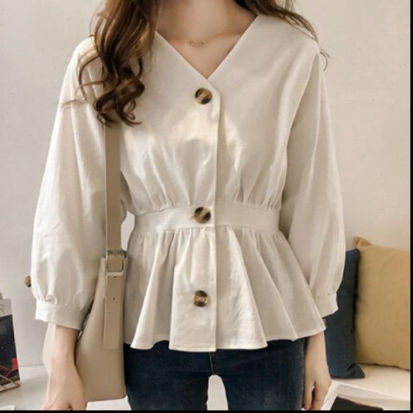 casual v neck button up womens shirt slim ruffles waist long sleeve solid blouse batwing women female autumn, White
casual v neck button up womens shirt slim ruffles waist long sleeve solid blouse batwing women female autumn, White