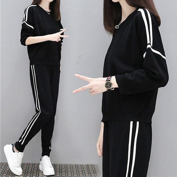 slimming autumn suit black clothing womens tracksuits loose fashion sweater and pants cotton blend two piece set woman tracksuit, Gray
slimming autumn suit black clothing womens tracksuits loose fashion sweater and pants cotton blend two piece set woman tracksuit, Gray