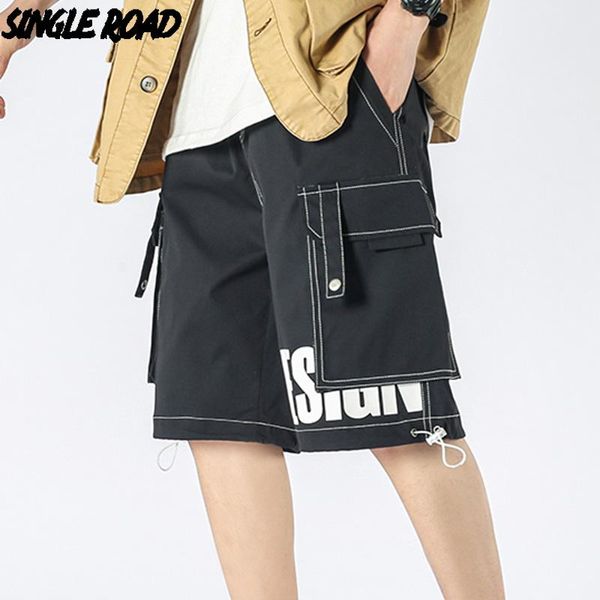 single road men's cargo shorts men 2021 summer side pockets short solid pants japanese streetwear black casual for, White;black 
single road men's cargo shorts men 2021 summer side pockets short solid pants japanese streetwear black casual for, White;black