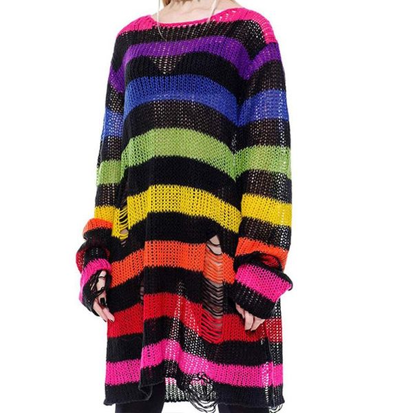 casual dresses streetwear rainbow striped knitted sweater dress long sleeve hollow out autumn spring lady festival clothing sukienka, Black;gray
casual dresses streetwear rainbow striped knitted sweater dress long sleeve hollow out autumn spring lady festival clothing sukienka, Black;gray