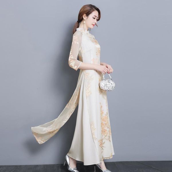 ethnic clothing ao dai style women's elegant vintage long sleeve daily dress women scheongsam fashion vietnam traditional, Red
ethnic clothing ao dai style women's elegant vintage long sleeve daily dress women scheongsam fashion vietnam traditional, Red