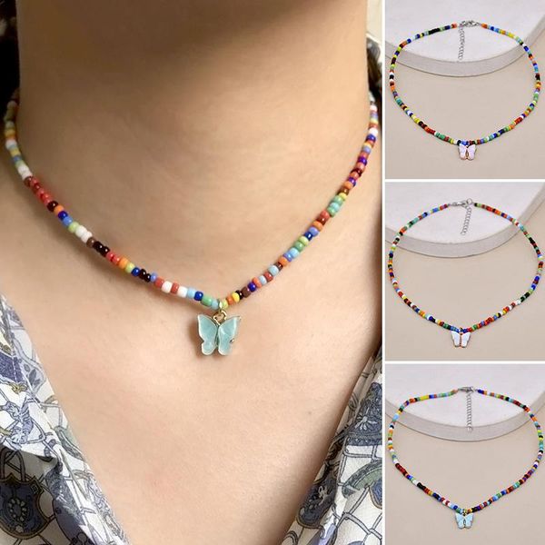 pendant necklaces 3pcs/set butterfly necklace for women multicolor femme choker summer creative beads jewelry accessories wholesale, Silver
pendant necklaces 3pcs/set butterfly necklace for women multicolor femme choker summer creative beads jewelry accessories wholesale, Silver