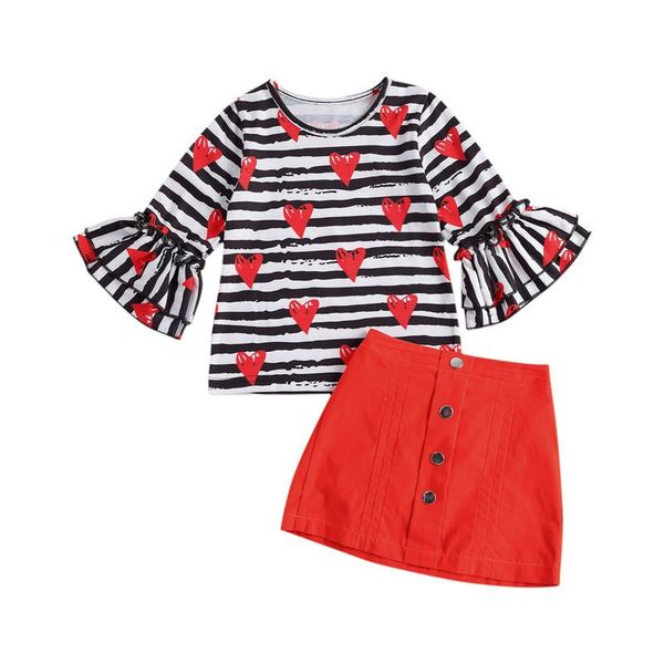clothing sets valentine's day baby girls 2pcs clothes set stripe heart printed flared long sleeve t shirt red button a line skirt 6m-4y, White
clothing sets valentine's day baby girls 2pcs clothes set stripe heart printed flared long sleeve t shirt red button a line skirt 6m-4y, White