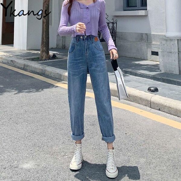 autumn high waist loose harem jeans women's korean style fashion straight pants casual all-matched pantalones denim trousers, Blue
autumn high waist loose harem jeans women's korean style fashion straight pants casual all-matched pantalones denim trousers, Blue