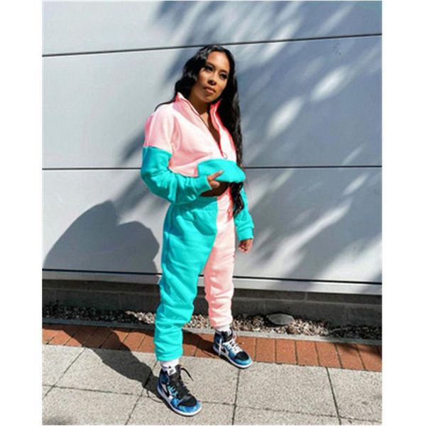 womens splicing color tracksuits fashion trend long sleeve zipper neck sweatshirt pants suits designer female spring loose casual 2pcs sets, Gray
womens splicing color tracksuits fashion trend long sleeve zipper neck sweatshirt pants suits designer female spring loose casual 2pcs sets, Gray